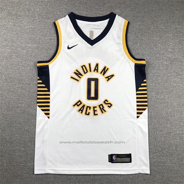 Maillot Enfant Indiana Pacers Tyrese Haliburton #0 Association 2022-23 Blanc